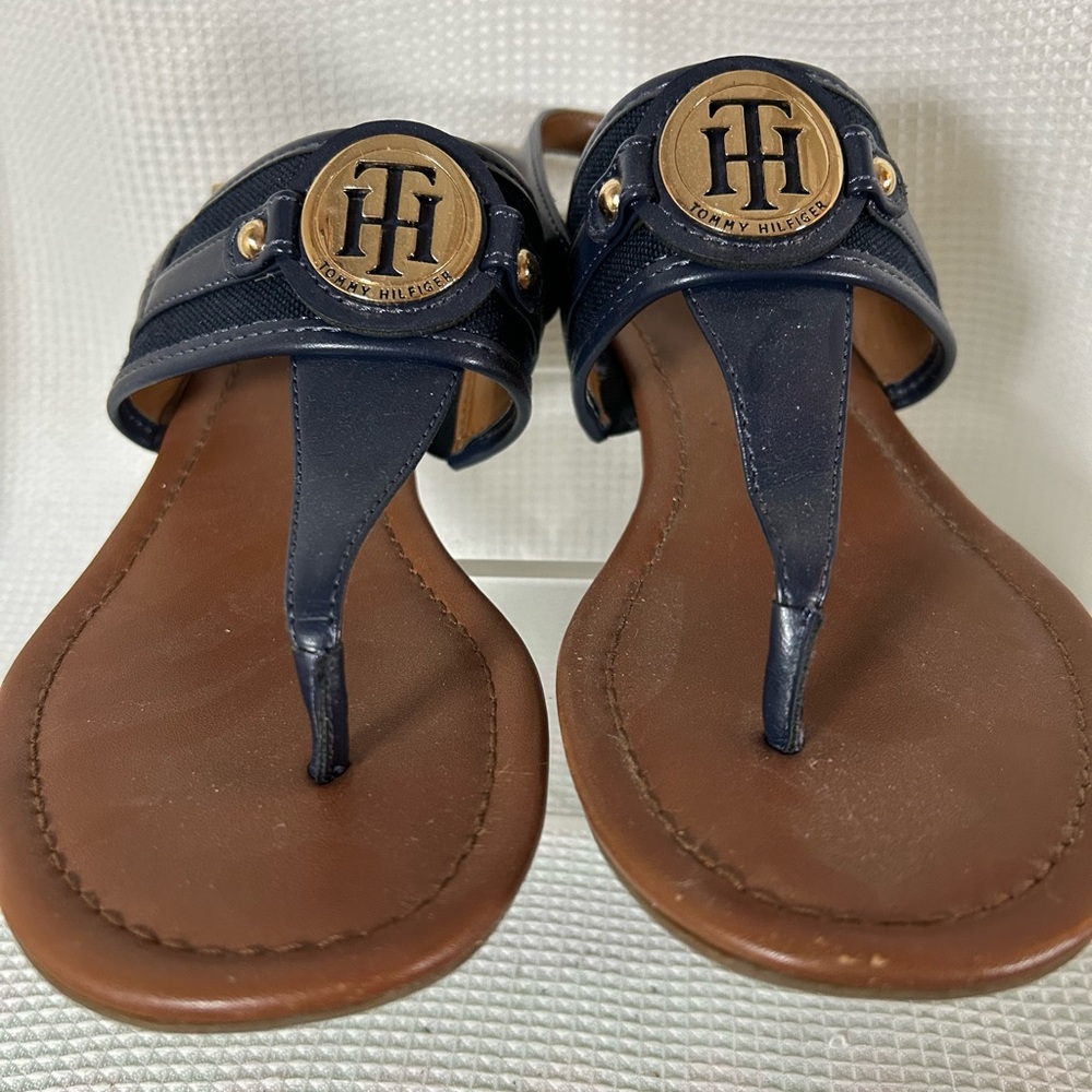 Tommy Hilfiger, navy thong sandals